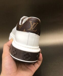 Louis Vuitton Time Out Sneaker in Monogram Canvas White/Brown for Women - Image 7