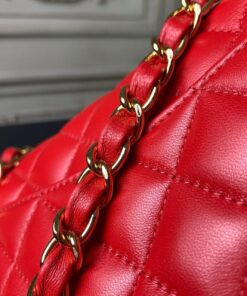 Chanel Flap Bag Mini Crossbody 7.8in/ 20cm Red Gold Hardware For Women A69900 - Image 19