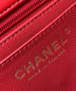 Chanel Flap Bag Mini Crossbody 7.8in/ 20cm Red Gold Hardware For Women A69900 - Image 24