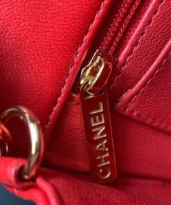 Chanel Flap Bag Mini Crossbody 7.8in/ 20cm Red Gold Hardware For Women A69900 - Image 26