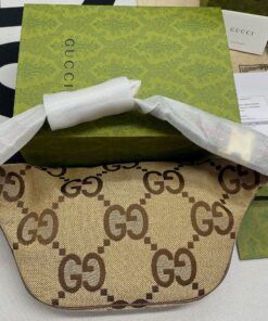 Gucci Jumbo GG Belt Bag Camel And Ebony Jumbo GG Canvas 15.3in/39cm GG 696031 UKMDG 2570 - Image 6