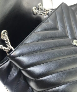 Saint Laurent Loulou Small Chain Bag In Matelassé “Y” Black For Women 9.4in/24cm YSL 494699DV7261000 - Image 4