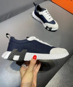 Hermes Bouncing Sneakers Dark Blue For Men - Image 5