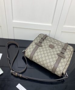 Gucci Messenger Bag Black For Men 28cm GG 658542 K9GSN 8358 - Image 6