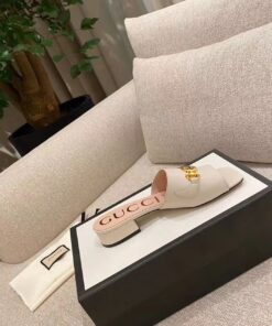 Gucci Gucci Zumi Slide Sandals Beige For Women GG - Image 8