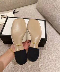 Gucci Gucci Zumi Slide Sandals Beige For Women GG - Image 9