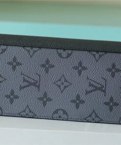 Louis Vuitton Brazza Wallet Monogram Eclipse Canvas For Men, 7.5in/19cm - Image 7