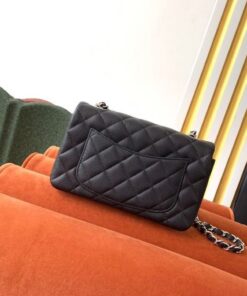 Alternative view of Chanel Classic Flap Bag Small Crossbody 9.1in/ 23cm Black Silver Hardware For Women