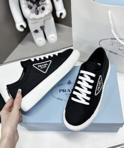 Prada Macro Re-Nylon And Brushed Sneakers Black For Women 1.2in/30mm PRD - Image 8
