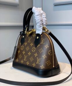 Louis Vuitton Alma BB Top Handle Bag 9.8in/ 24cm Brown Monogram Canvas Gold Hardware For Women - Image 5
