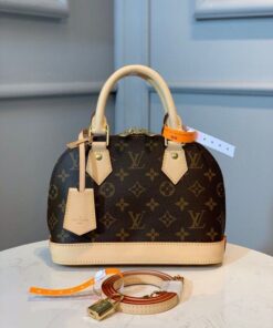 Louis Vuitton Alma BB Monogram Canvas Beige For Women, Women’s Handbags, Shoulder And Crossbody Bags 9.2in/23.5cm LV M53152 - Image 3