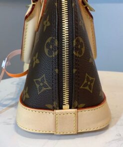 Louis Vuitton Alma BB Monogram Canvas Beige For Women, Women’s Handbags, Shoulder And Crossbody Bags 9.2in/23.5cm LV M53152 - Image 8