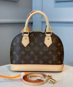 Louis Vuitton Alma BB Monogram Canvas Beige For Women, Women’s Handbags, Shoulder And Crossbody Bags 9.2in/23.5cm LV M53152 - Image 5