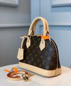 Louis Vuitton Alma BB Monogram Canvas Beige For Women, Women’s Handbags, Shoulder And Crossbody Bags 9.2in/23.5cm LV M53152 - Image 4