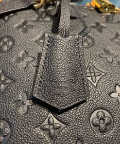 Louis Vuitton Neo Alma Top Handle Bag 12.5in/ 32cm Monogram Empreinte Black Canvas Gold Hardware M44832 - Image 4