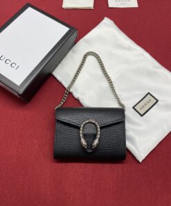 Gucci Dionysus Black Chain Super Mini Bags For Women 11cm/4.3in GC