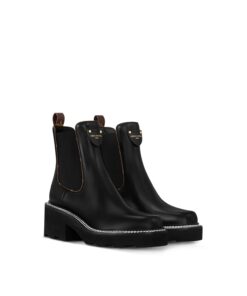 Louis Vuitton Beaubourg Ankle Boot Black For Women LV 1A8947 - Image 4