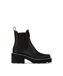 Louis Vuitton Beaubourg Ankle Boot Black For Women LV 1A8947