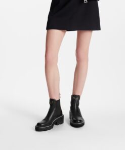 Louis Vuitton Beaubourg Ankle Boot Black For Women LV 1A8947 - Image 3