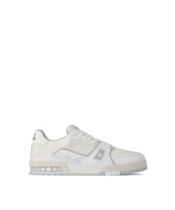 Louis Vuitton Trainer Sneaker Rubber Grain White Virgil Abloh For Men LV 1A8WAX