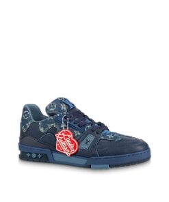 Louis Vuitton Trainer Sneaker Monogram Denim Blue Nigo/Virgil Abloh For Men LV 1A9IQ9