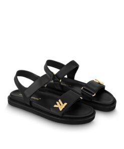 Louis Vuitton Sunset Comfort Flat Sandal Black 1ABW6W
