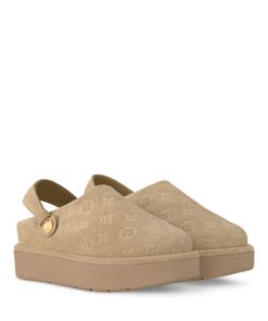 Louis Vuitton Aspen Platform Clog Beige For Women