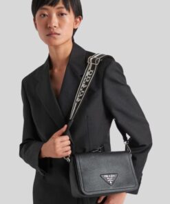 Alternative view of Prada Small Shoulder Bag In Black For Women 9in/ 23cm 1BD314_2DKV_F0002_V_3OO