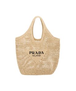 Prada Raffia Tote Bag Beige For Women 1BG424_2A2T_F0018_V_OOO – 20 Inches / 51 Cm