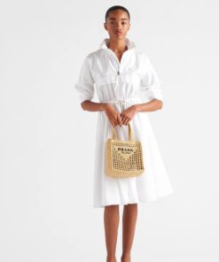 Alternative view of Prada Small Raffia Tote Beige For Women 22cm/ 8.7in 1BG444_2A2T_F0018_V_OOO