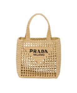 Prada Small Raffia Tote Beige For Women 22cm/ 8.7in 1BG444_2A2T_F0018_V_OOO