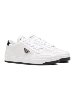Prada Downtown Perforated Sneakers White/Black For Women 1.2in/30mm PRD 1E792M_3LJ6_F0964_F_030