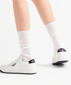 Alternative view of Prada Downtown Perforated Sneakers White/Black For Women 1.2in/30mm PRD  1E792M_3LJ6_F0964_F_030