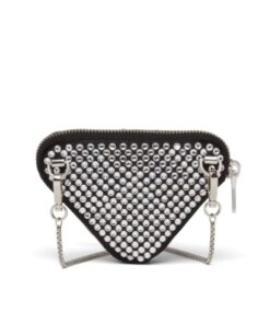 Prada Prada Mini- Pouch With Artificial Crystals Bag Black For Women 3.9 in/ 10 cm 1NR005_2AWL_F0T7O - Image 7