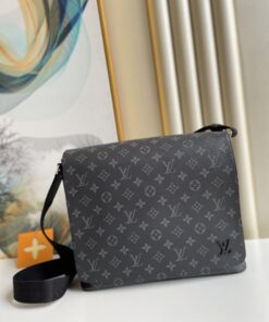 Alternative view of Louis Vuitton District MM Monogram Eclipse Canvas For Men, Shoulder and Crossbody Bags 12.2in/31cm LV M44001
