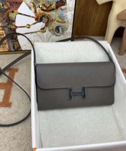 Hermes Constance Long Togo Wallet Grey, Silver Toned Hardware Bag For Women, Women’s Handbags, Shoulder Bags 8.1in/21cm