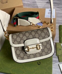 Gucci Horsebit 1955 GG Mini Bag White For Women 8in/21cm - Image 7