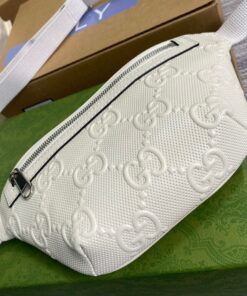 Alternative view of Gucci GG Embossed Belt Bag White GG Embossed 9.1in/23cm GG 658582 1W3CN 9022