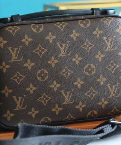 Louis Vuitton S-Lock Messenger Monogram Macassar For Men, Shoulder and Crossbody Bags 8.7in/22cm LV M45806 - Image 16