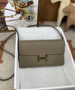 Hermes Constance Long Togo Wallet Brown, Gold Toned Hardware Bag For Women, Shoulder Bags 8.1in/21cm
