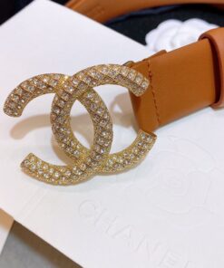 Alternative view of Chanel Double C Buckle 32mm Belt Gold Hardware For Women
