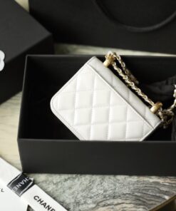 Alternative view of Chanel CO-CO Clutch With Chain 9.5cm/3.7in Gold Toned Hardware For Women White38