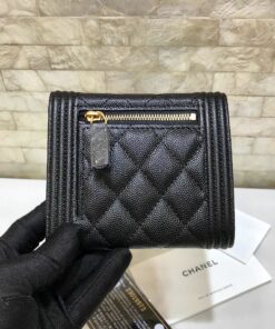 Alternative view of Chanel CO-CO Boy Flap Card Holder 11cm/4.3in Gold Hardware For Women Black A80603 Y07659 94305