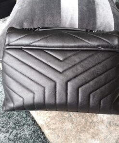 Saint Laurent Lou Lou Medium Chain Bag Black For Women 12.6in/32cm YSL 574946DV7281000 - Image 10