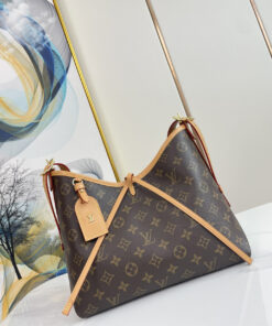 Louis Vuitton CarryAll PM Shoulder Bag 11.4in/ 28.9cm Monogram Brown Gold Hardware For Women M46203 - Image 5