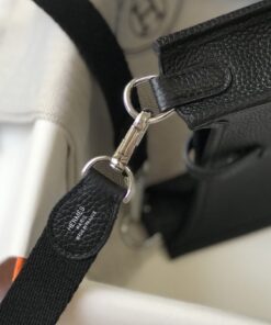 Hermes Evelyne 16 Amazone Bag Black With Silver-Toned Hardware For Women, Shoulder and Crossbody Bags 6.3in/16cm H069426CKAV - Image 10