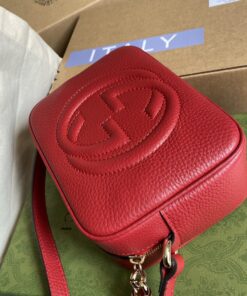 Gucci Soho Small Disco Bag Red For Women, Shoulder And Crossbody Bags 8in/21cm GG 308364 - Image 8