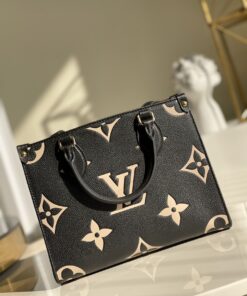 Louis Vuitton OnTheGo PM Tote Bag 9.8in/ 25cm Black Gold Hardware For Women M45659 - Image 3