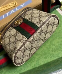 Gucci Ophidia Belt Bag With Web Beige/Ebony Soft GG Supreme Canvas 7.1in/18cm GG 699765 96IWG 8745 - Image 6