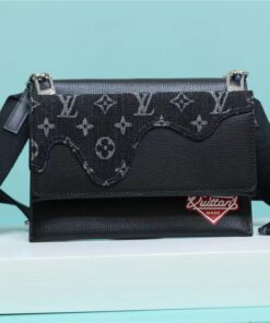 Louis Vuitton Trio Messenger Monogram Denim And Taurillon For Men, Men’s Bags, Shoulder And Crossbody Bags 8.7in/22cm LV M81013 - Image 7